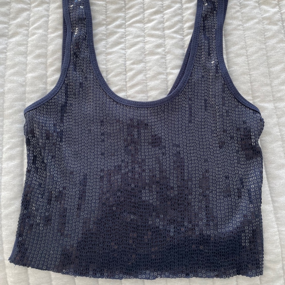 Sparkle crop top tank